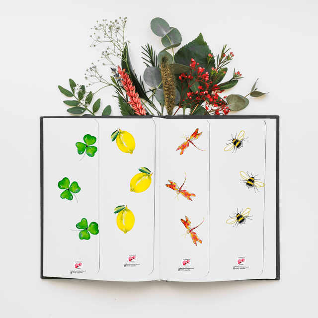 Quatre Marques-page originaux faune et flore